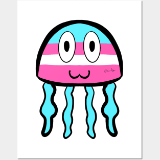 Transgender Pride Jellyfish Posters and Art